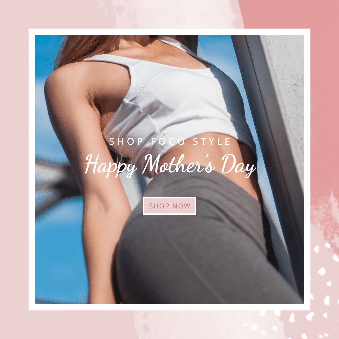 Mother's Day Promo Women's Fashion Fitness Yoga Wear Ecommerce Product Image预览效果