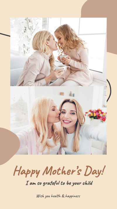 Literary Color Block Mother's Day Blessing Instagram Story