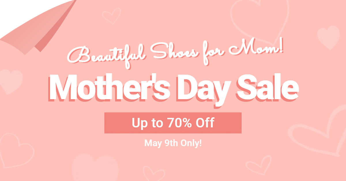 White Color Text Literary Accessories Mother's Day Sale Ecommerce Banner