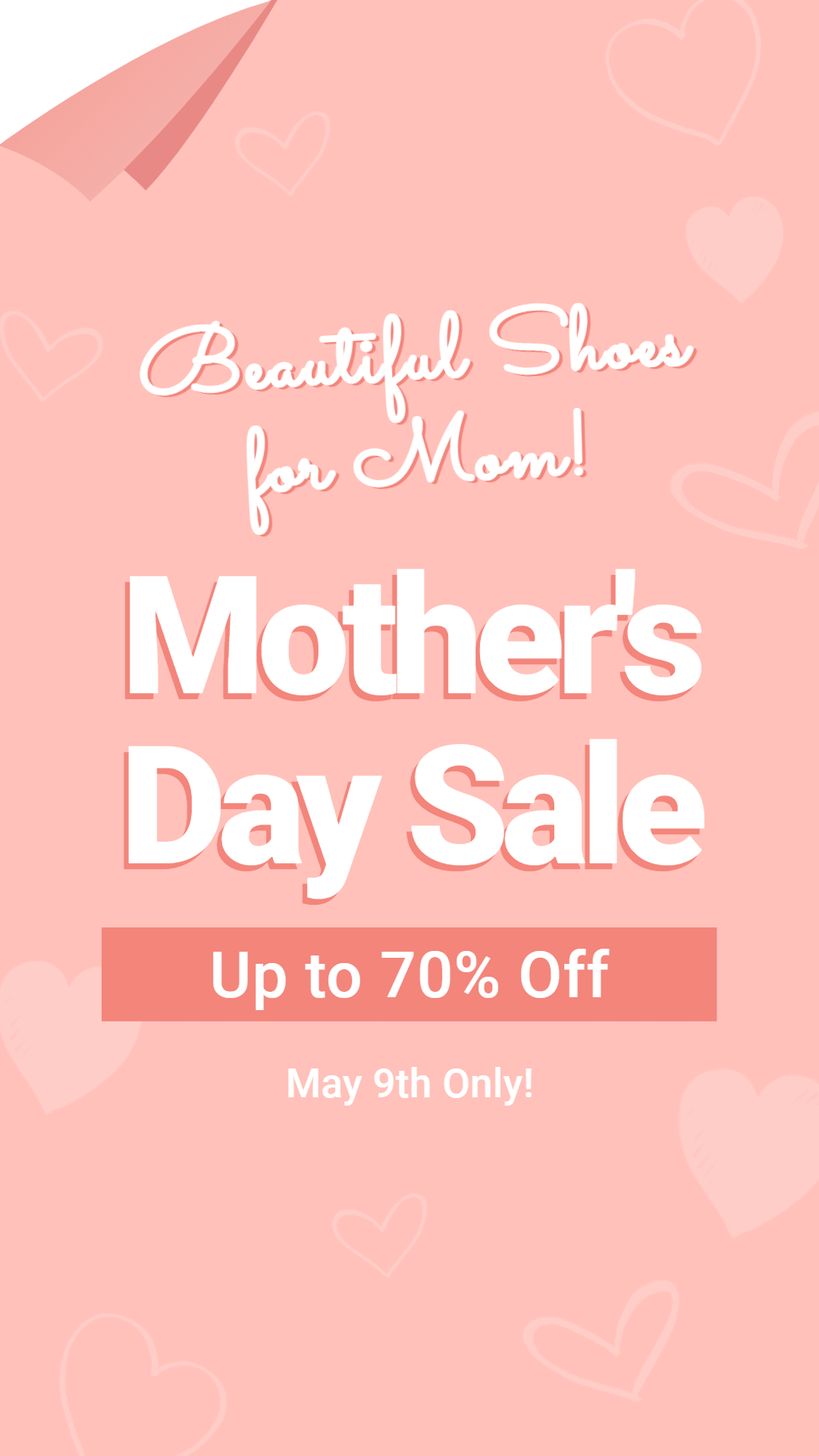 Pure Pink Background Literary Accessories Mother's Day Sale Ecommerce Story预览效果