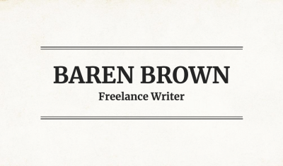 Minimalist Freelance Writer Vocational Skills Business Card