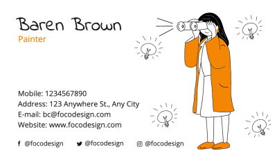 Literary Style Painter Vocational Skills Introduction Business Card