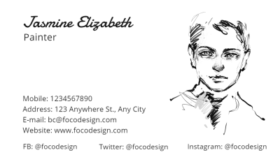 Painter Personal Information Business Card