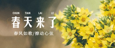 春天你好季节问候祝福公众号首图
