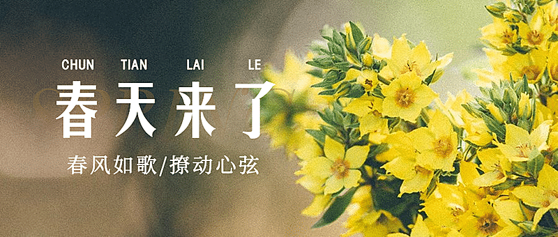 春天你好季节问候祝福公众号首图