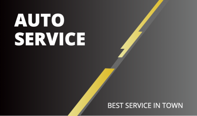 Minimalist Automobile Maintenance Service Business Card