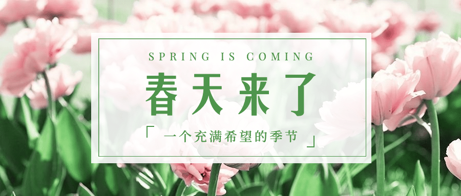 春天你好季节问候祝福公众号首图