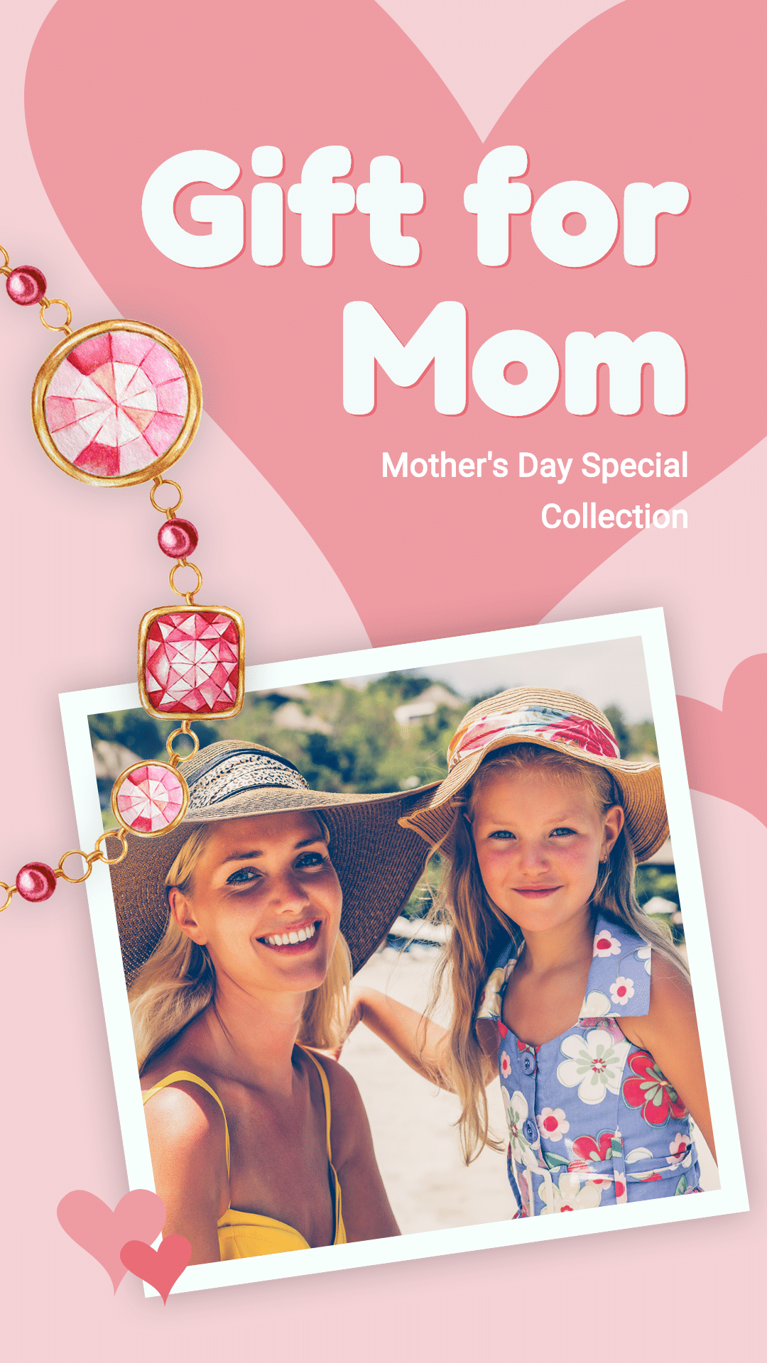 Fashion Mother's Day Jewelry Gift Promo Ecommerce Story预览效果