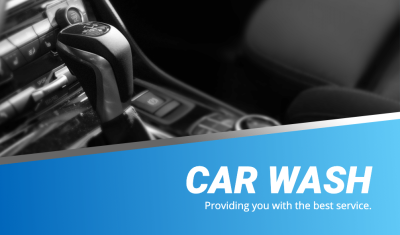 Car Wash Company Services Introduction Business Card