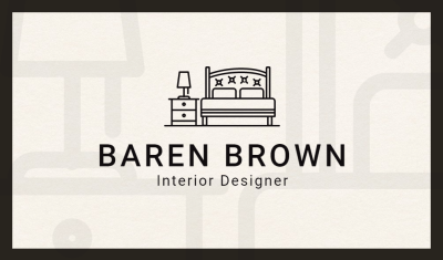 MInimalist Interior Designer Personal Introduction Business Card