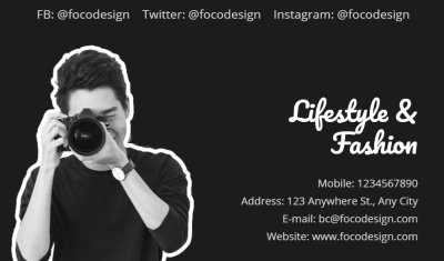 Fashion Artist Personal Contact Infromation Business Card