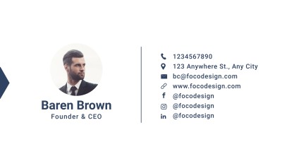 Business Owner Personal Contact Information Business Card
