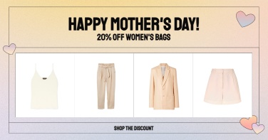 Form Element Simple Mother's Day Women's Bags Discount Ecommerce Banner