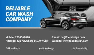 Car Wash Company Introduction Propaganda Business Card
