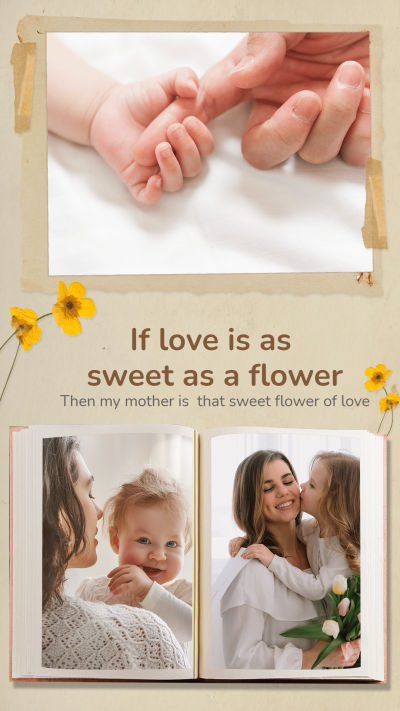 Simple Mother's Day Text Photos Instagram Story