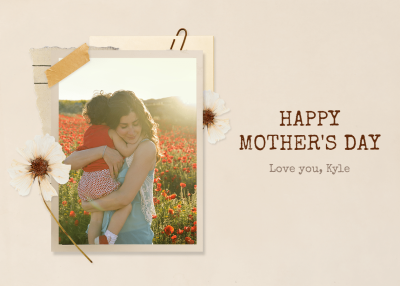 Minimalist Mother's Day Group Photos Festival Text Blessing Card