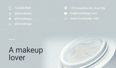 Fashionable Cosmetic Information Describe Business Card