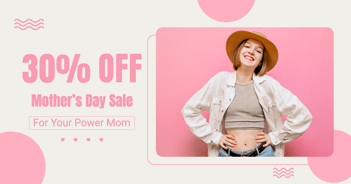 Fashion Mother's Day Hats Promotion Ecommerce Banner预览效果