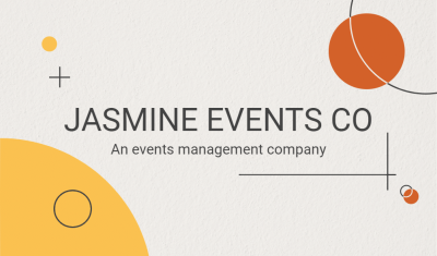 Events Manager Personal Skills Introduction Business Card