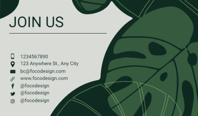 Public Welfare Environment Protection Business Card