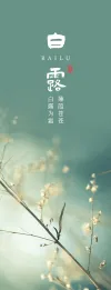 复古感节气祝福海报二十四节气系列书签