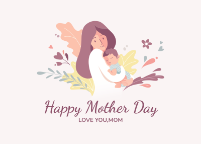 Minimalist Mother's Day Texture Blessing Card