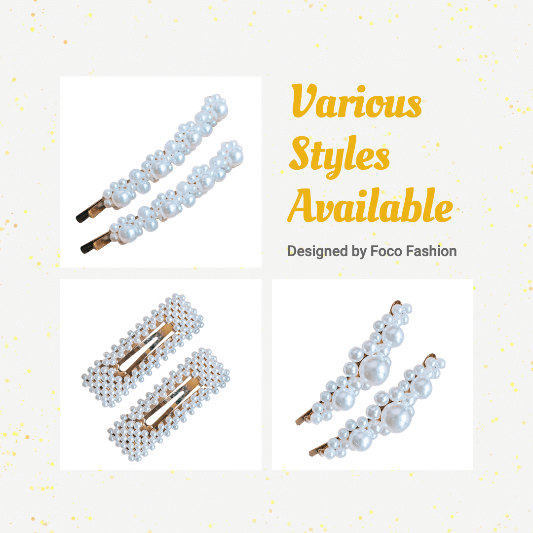 Fashionable Pearl Hairpin Display Accessories Promotion Ecommerce Product Image预览效果