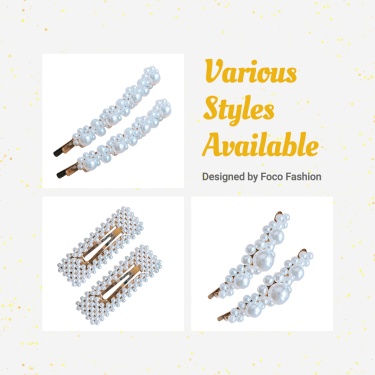 Fashionable Pearl Hairpin Display Accessories Promotion Ecommerce Product Image