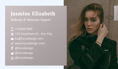 Makeup Expert Personal Information Business Card