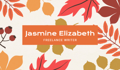 Freelance Writer Personal Introduction Business Card