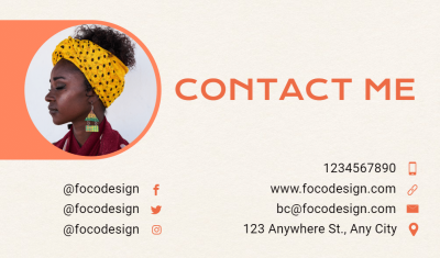 Freelance Copywriter Personal Contact Information Business Card