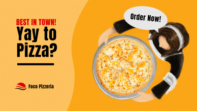 Creative Pizza Store Delicacy Advertisement Facebook Cover