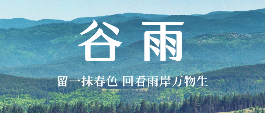 谷雨节气祝福春天实景公众号首图预览效果