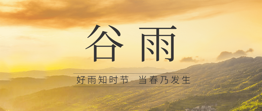 谷雨节气祝福春天实景公众号首图预览效果