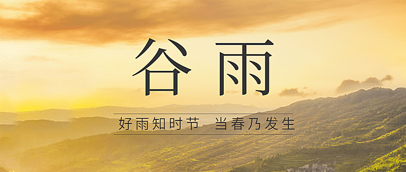 谷雨节气祝福春天实景公众号首图