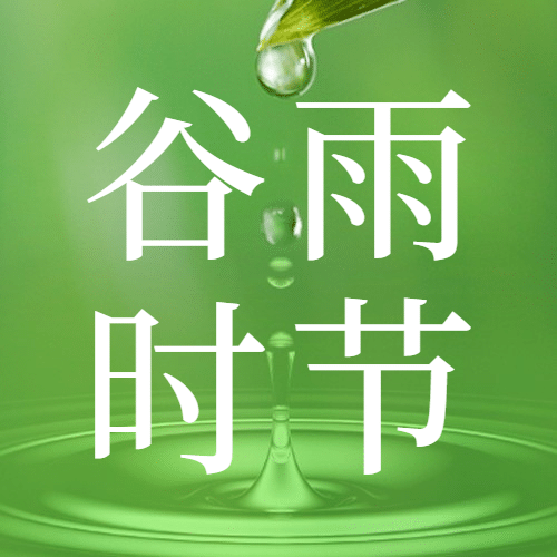 谷雨节气祝福雨滴实景公众号次图预览效果