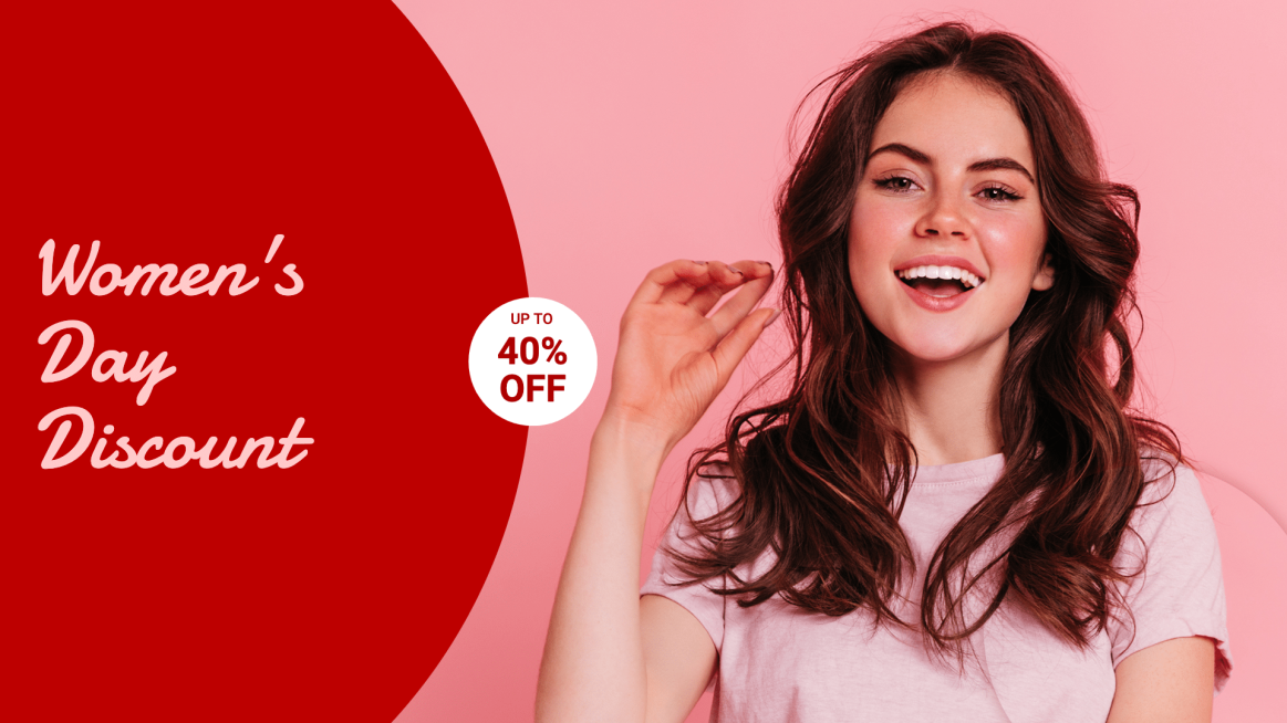 Simple Skin Care Women's Day Discount Ecommerce Banner预览效果
