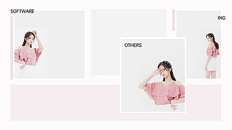 简约明星美女电脑桌面背景分区壁纸