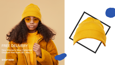 Brazil Free Delivery Day Women's Wear Apparels Promotion Ecommerce Banner
