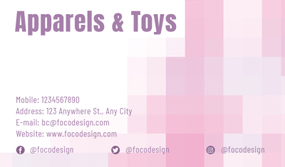 Minimalist Maternal And child Shop Sales Business Card
