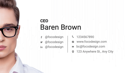 Minimalist Style Entrepreneur Business Card