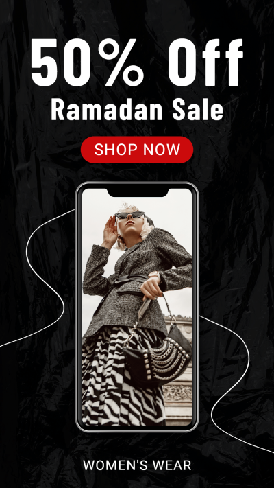 Fashionable Women's Wear Display Store Sale Discount Ecommerce Story