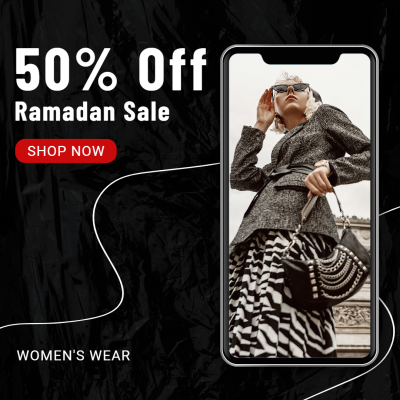 Ramadan Women's Fashion Sale Smart Phone Simulation Ecommerce Product Image
