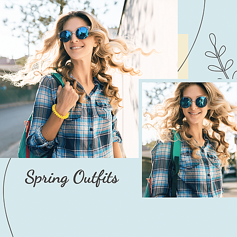 Literary Style Women's Spring Outfit Display Ecommerce Product Image