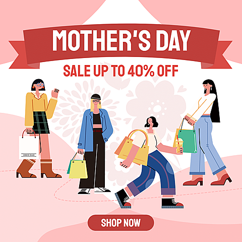 Pink Ellipse Element Fashion Women's Wear Mother's Day Discount Ecommerce Story
