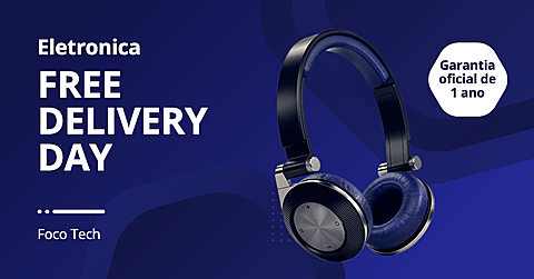 Fashionable Brazil Free Delivery Day Headset Sales Ecommerce Banner