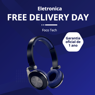 Commercial Brazil Free Delivery Day Headset Display Promotion Ecommerce Product Image
