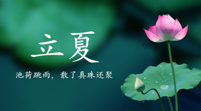 立夏节气祝福问候夏天广告banner