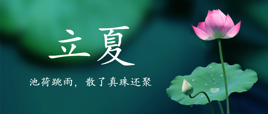 立夏节气祝福问候夏天公众号首图预览效果