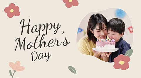 母亲节节日祝福实景贺卡广告banner